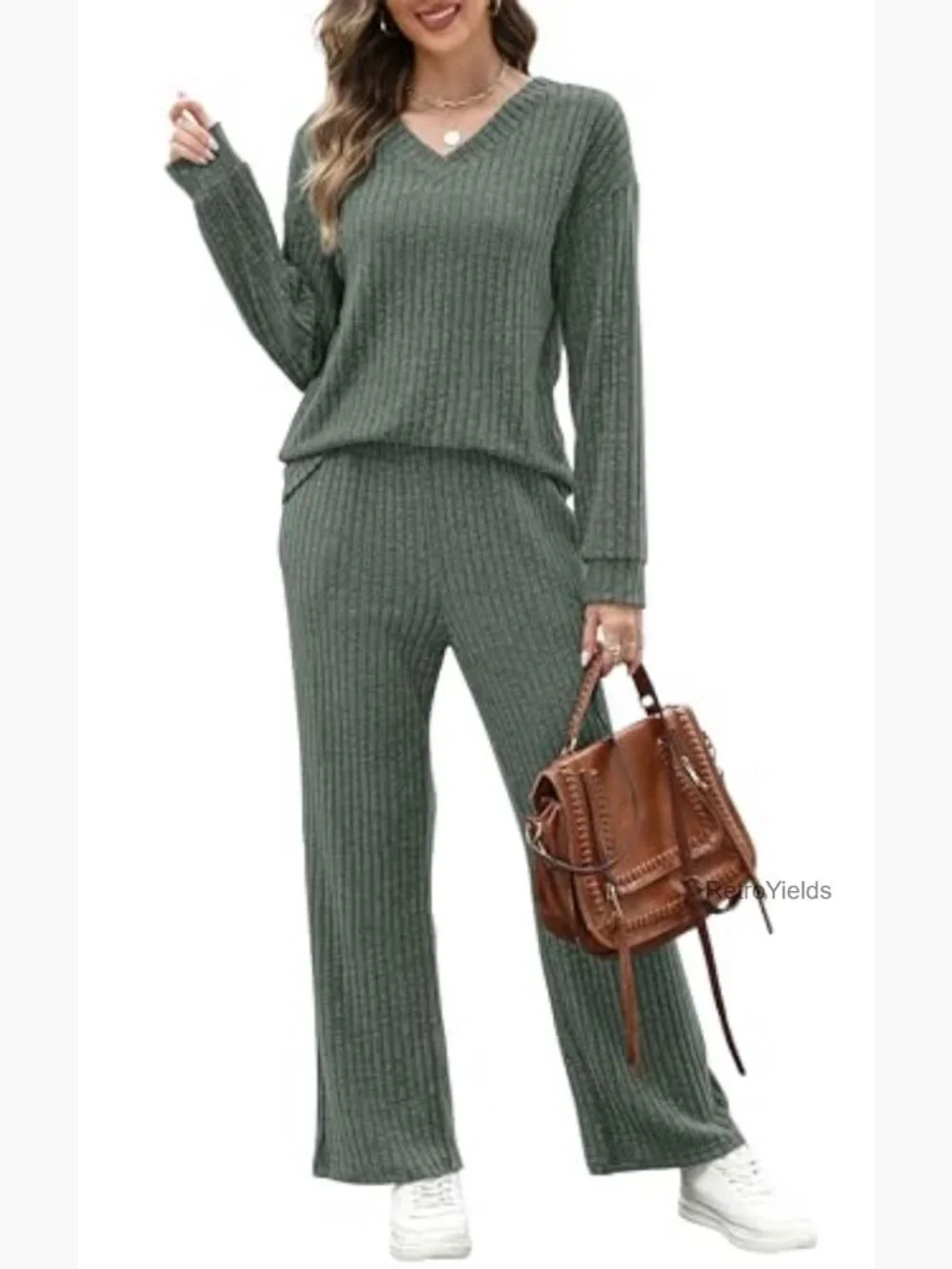 Women's Lounge Set Matching Tracksuit Sweater Pant Set S-2XL
